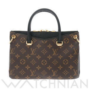 Louis Vuitton Monogram Pallas Handbag Black Canvas